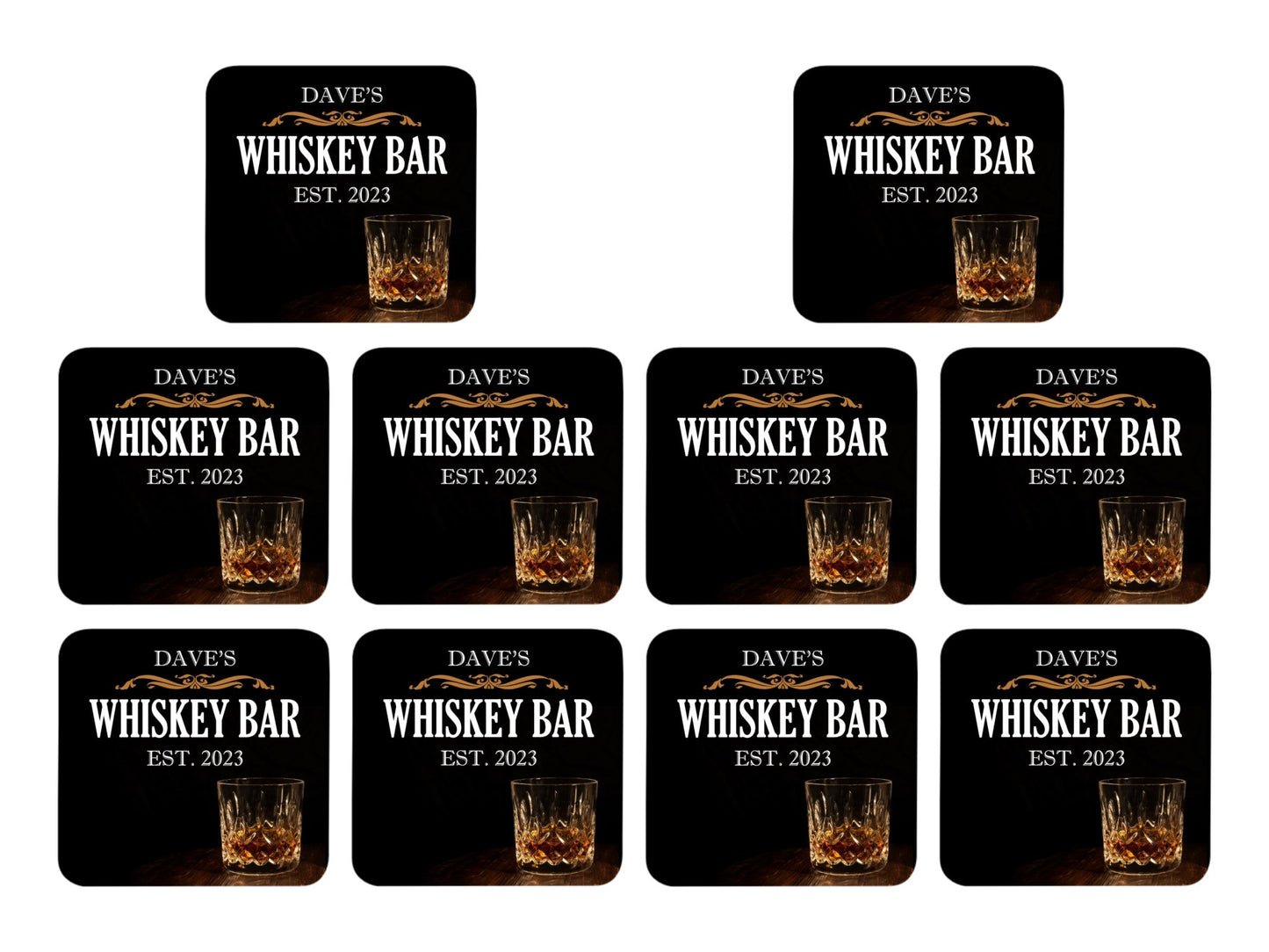 Whiskey Glass Coaster - Bar - Mats.co.uk
