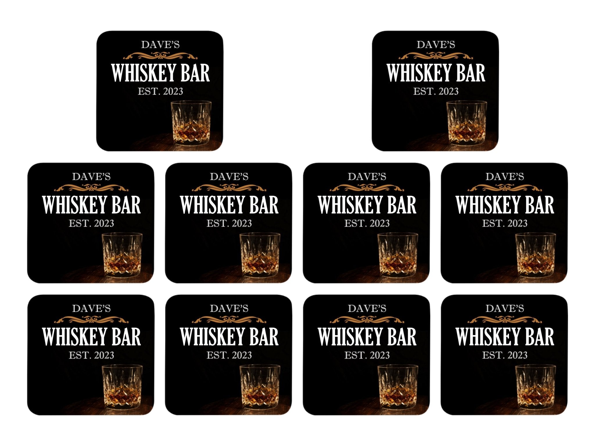 Whiskey Glass Coaster - Bar - Mats.co.uk