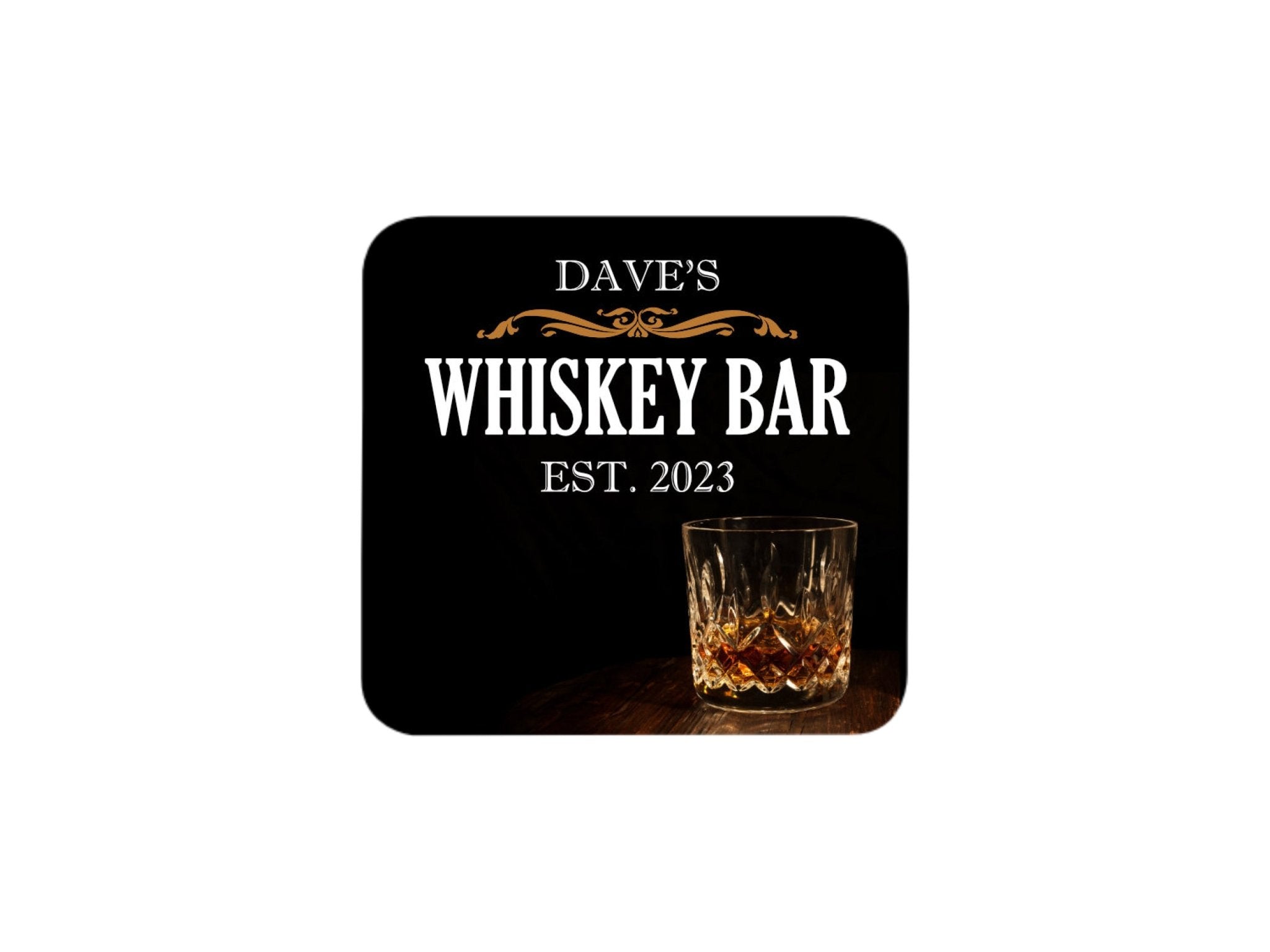 Whiskey Glass Coaster - Bar - Mats.co.uk