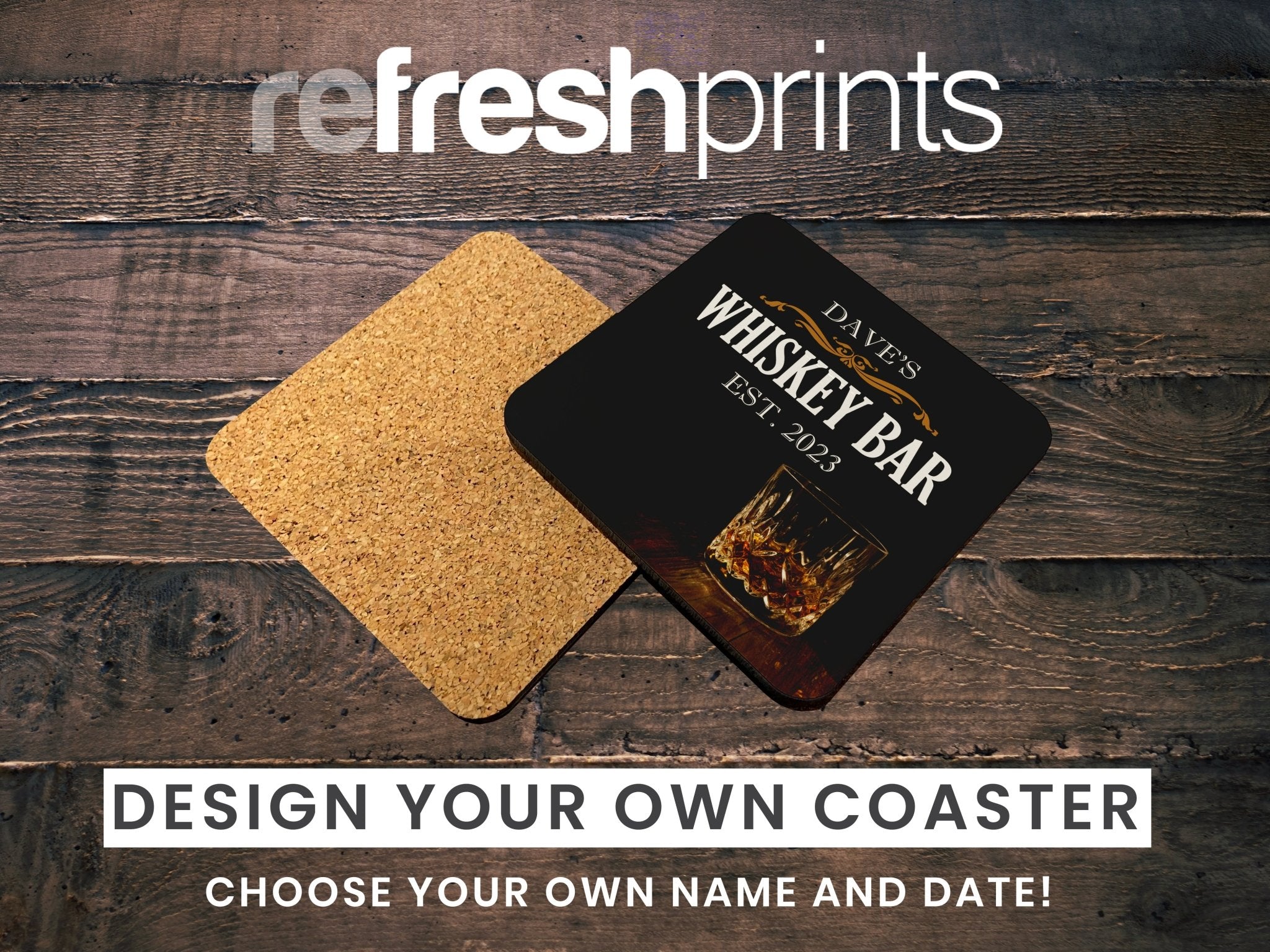 Whiskey Glass Coaster - Bar - Mats.co.uk