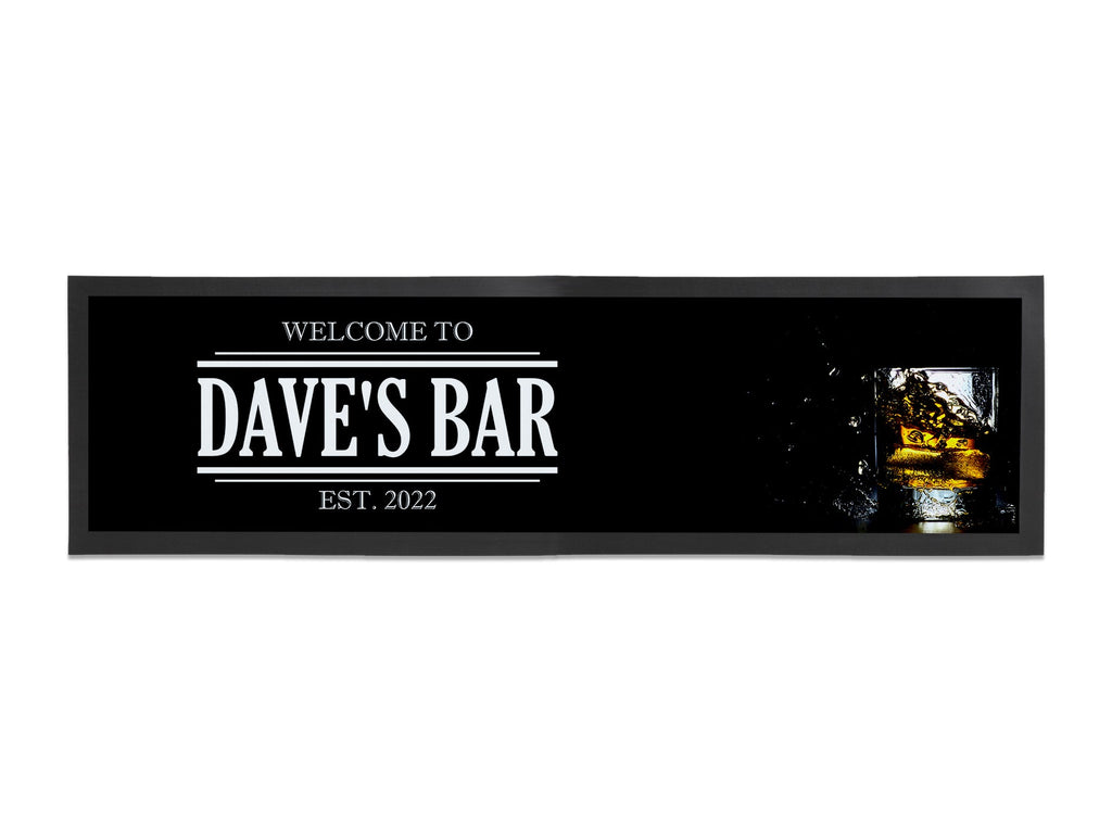 Whiskey Glass Large Bar Runner - Bar - Mats.co.uk