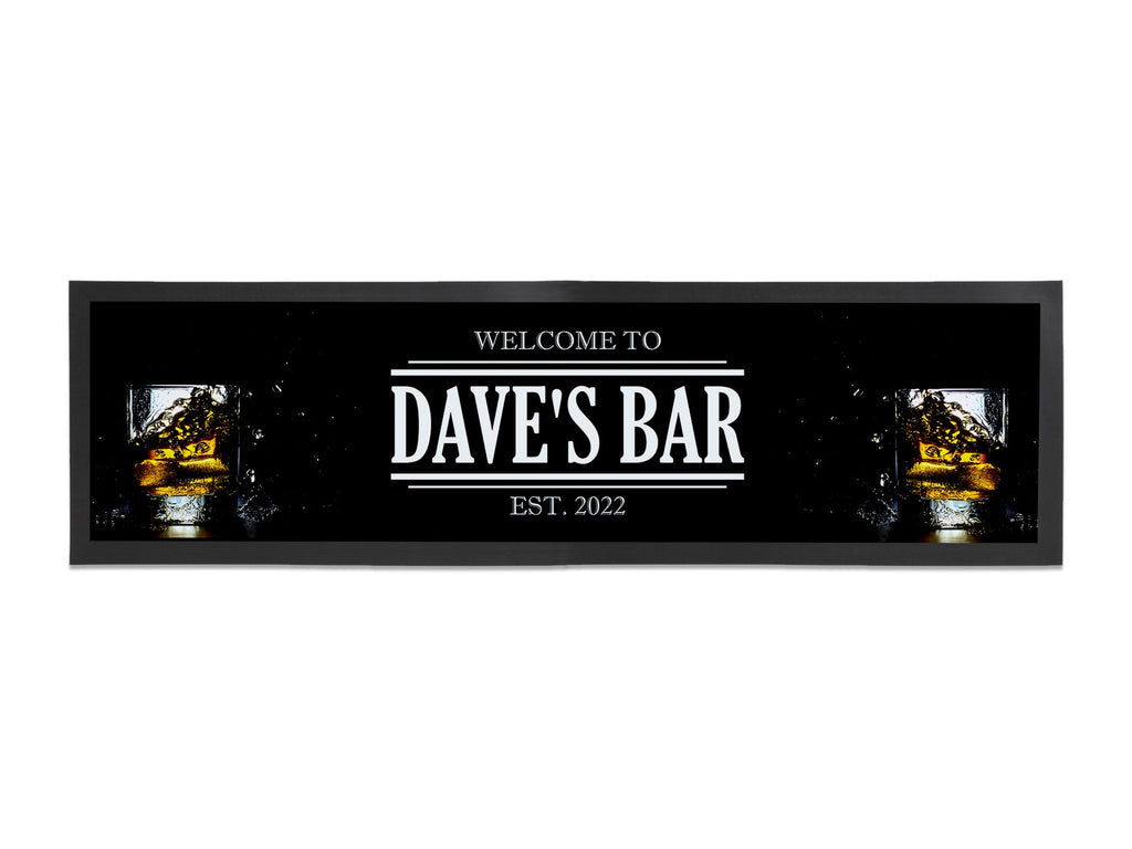 Whiskey Glass Large Bar Runner - Bar - Mats.co.uk