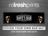 Whiskey Glass Large Bar Runner - Bar - Mats.co.uk
