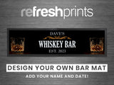 Whiskey Glasses Large Bar Runner - Bar - Mats.co.uk