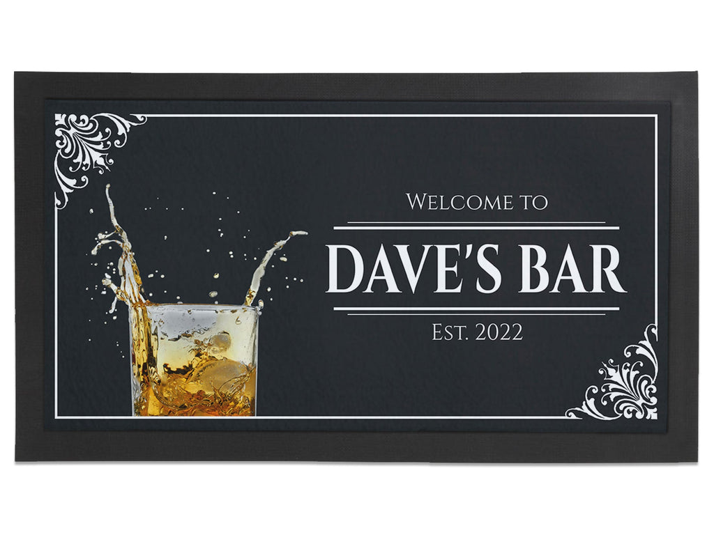 Whiskey Splash Regular Bar Runner - Bar - Mats.co.uk