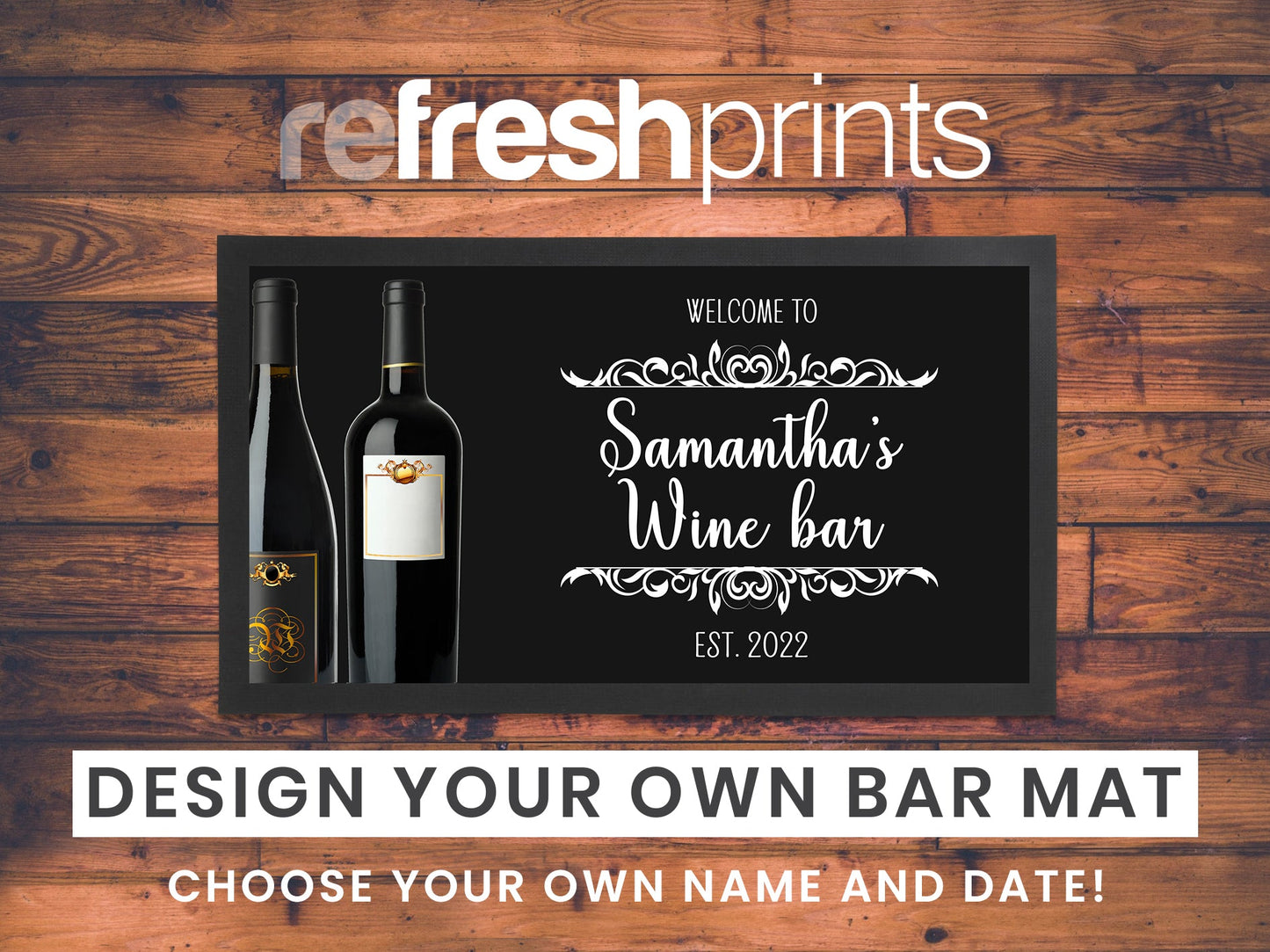 Wine Bar Regular Bar Runner - Bar - Mats.co.uk