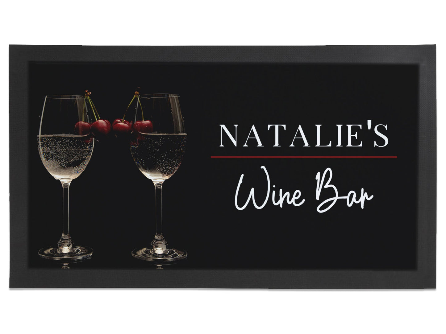 Wine Glasses Regular Bar Runner - Bar - Mats.co.uk