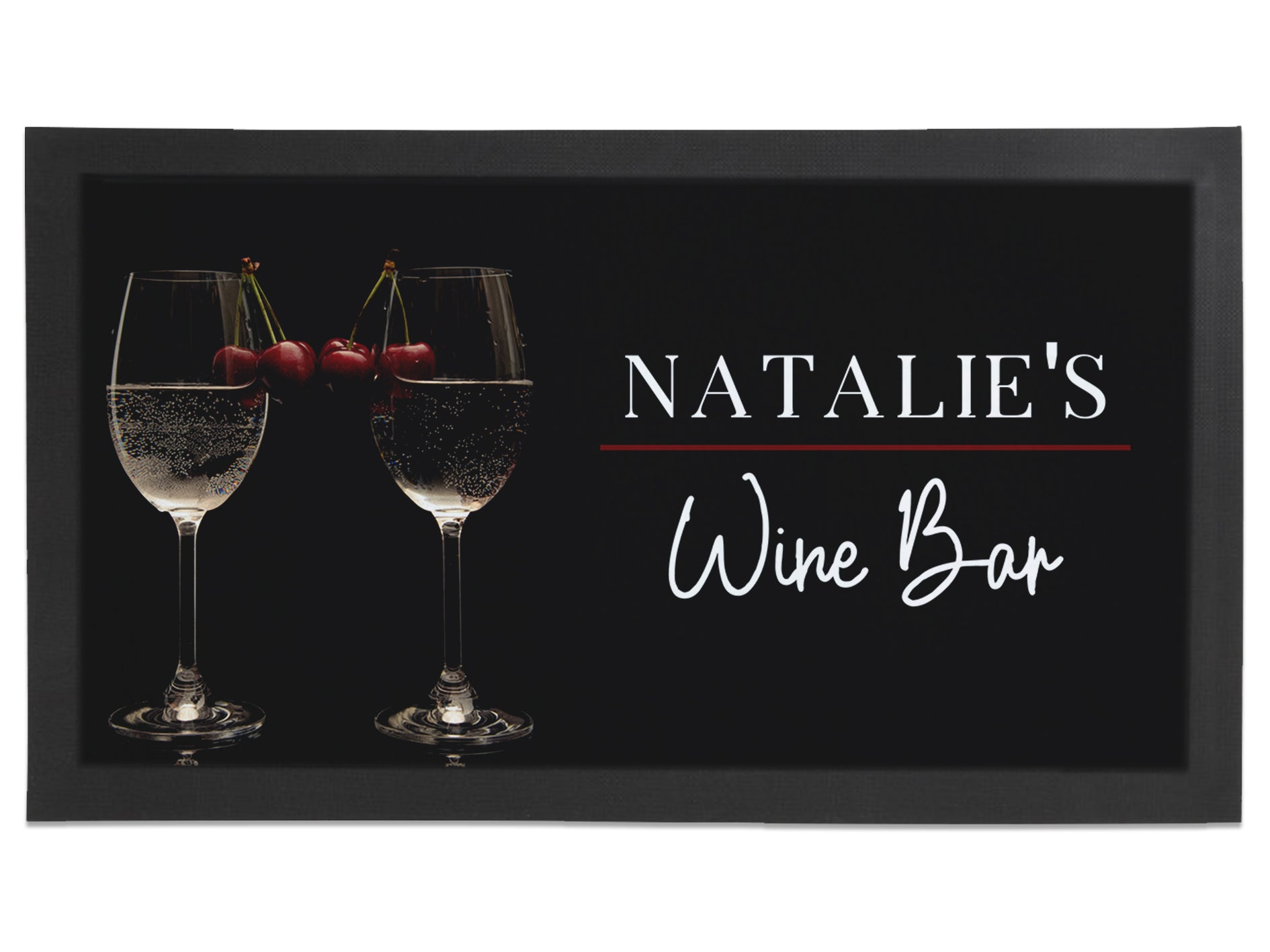 Wine Glasses Regular Bar Runner - Bar - Mats.co.uk