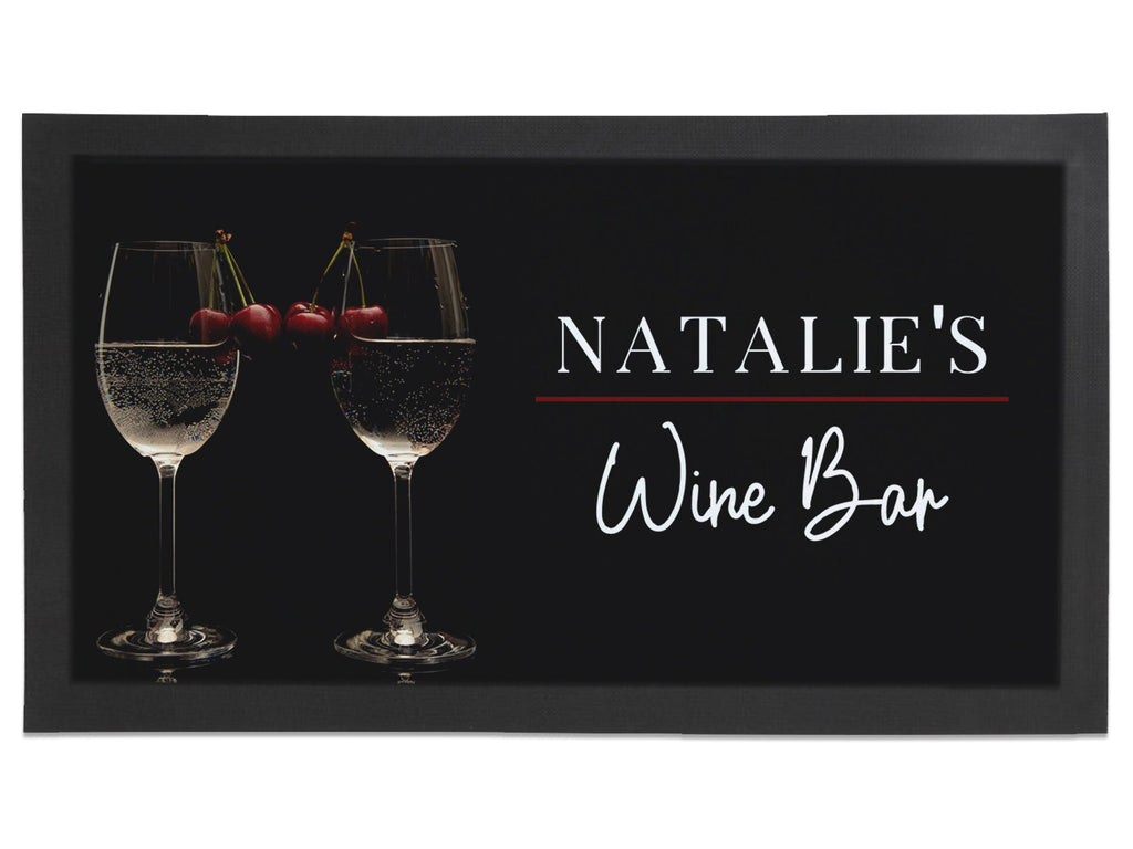 Wine Glasses Regular Bar Runner - Bar - Mats.co.uk