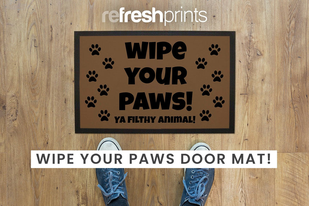 Wipe Your Paws! Floor Mat - Bar - Mats.co.uk