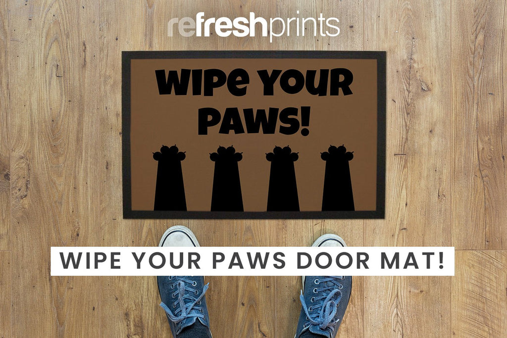 Wipe Your Paws! Floor Mat - Bar - Mats.co.uk