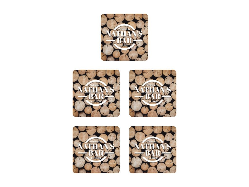 Wood Logs Coaster - Bar - Mats.co.uk