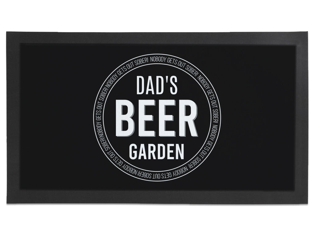 Beer Garden Regular Bar Runner (Black) created by Bar-Mats.co.uk