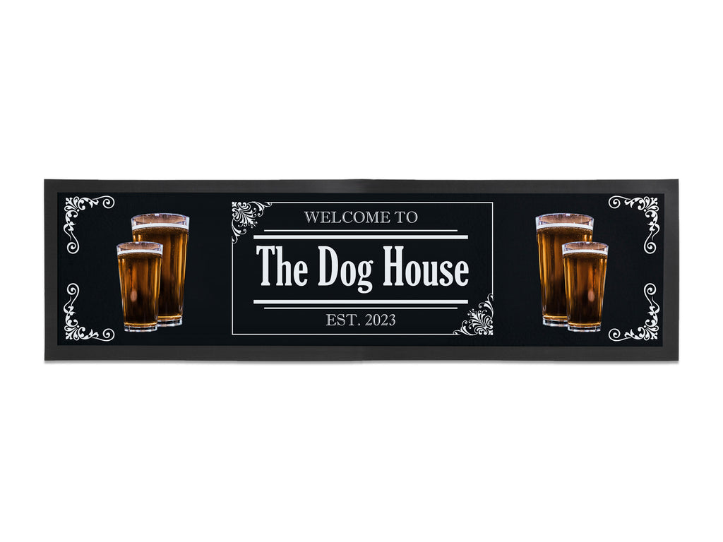 Beer Glass Large Bar Runner () created by Bar-Mats.co.uk