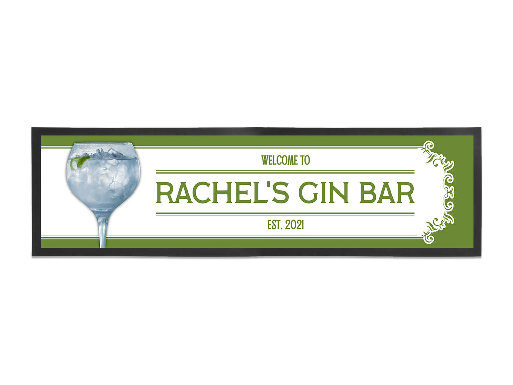 Green Gin Large Bar Runner (Bar Runner) created by Bar-Mats.co.uk