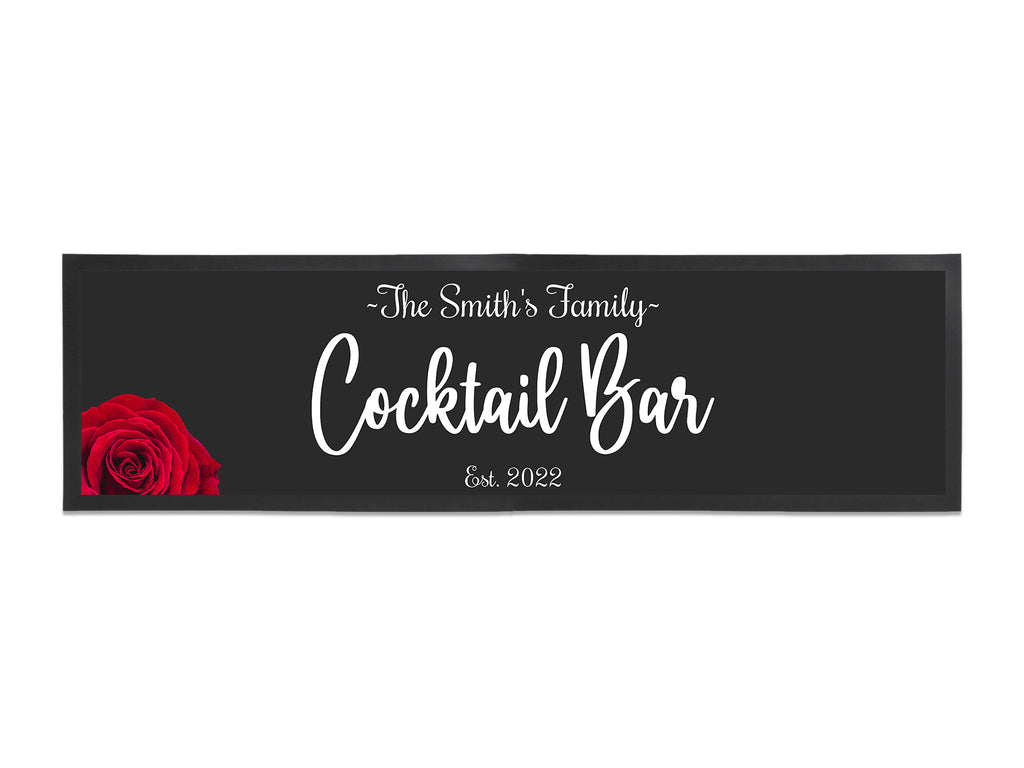 Solo Red Rose Large Bar Runner (Bar Runner) created by Bar-Mats.co.uk