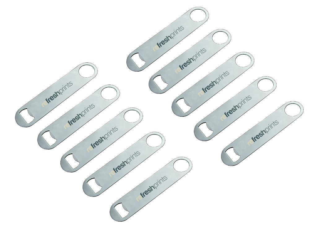 Stainless Steel Bottle Opener (Pack of 10) created by Bar-Mats.co.uk