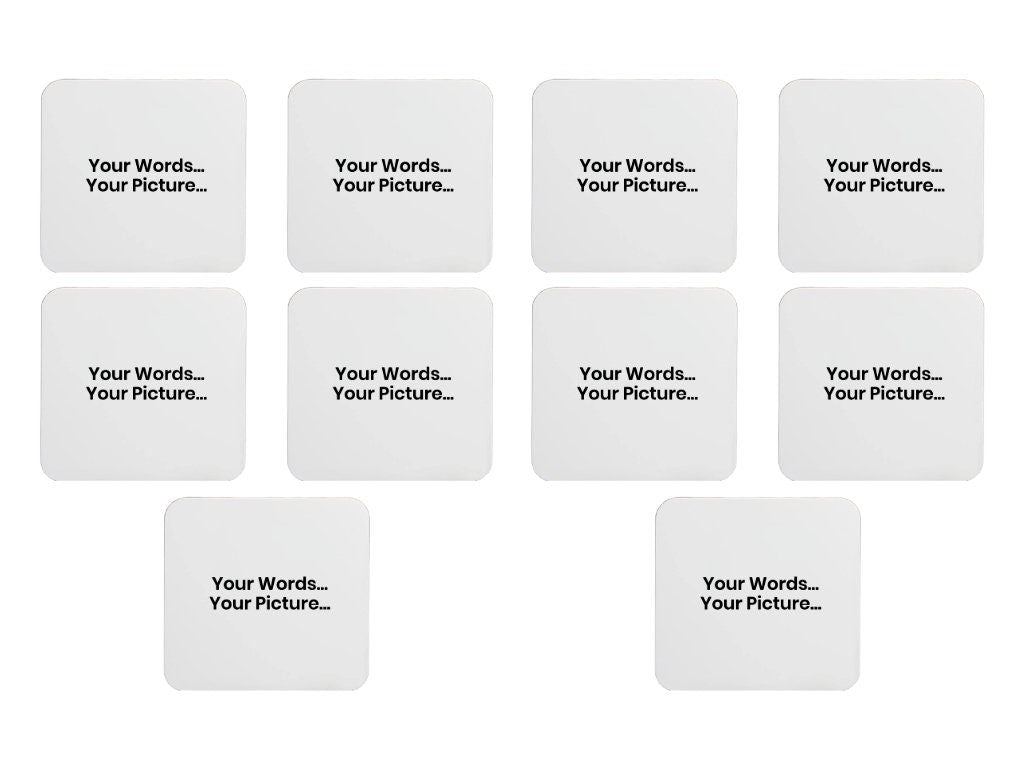 Custom Photo Message Coaster (Pack of Ten (10)) created by Bar-Mats.co.uk